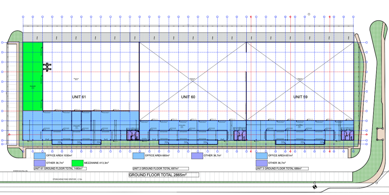 RETAIL PARK - UNIT 59 - GROUND FLOOR AGENTS DRAWING